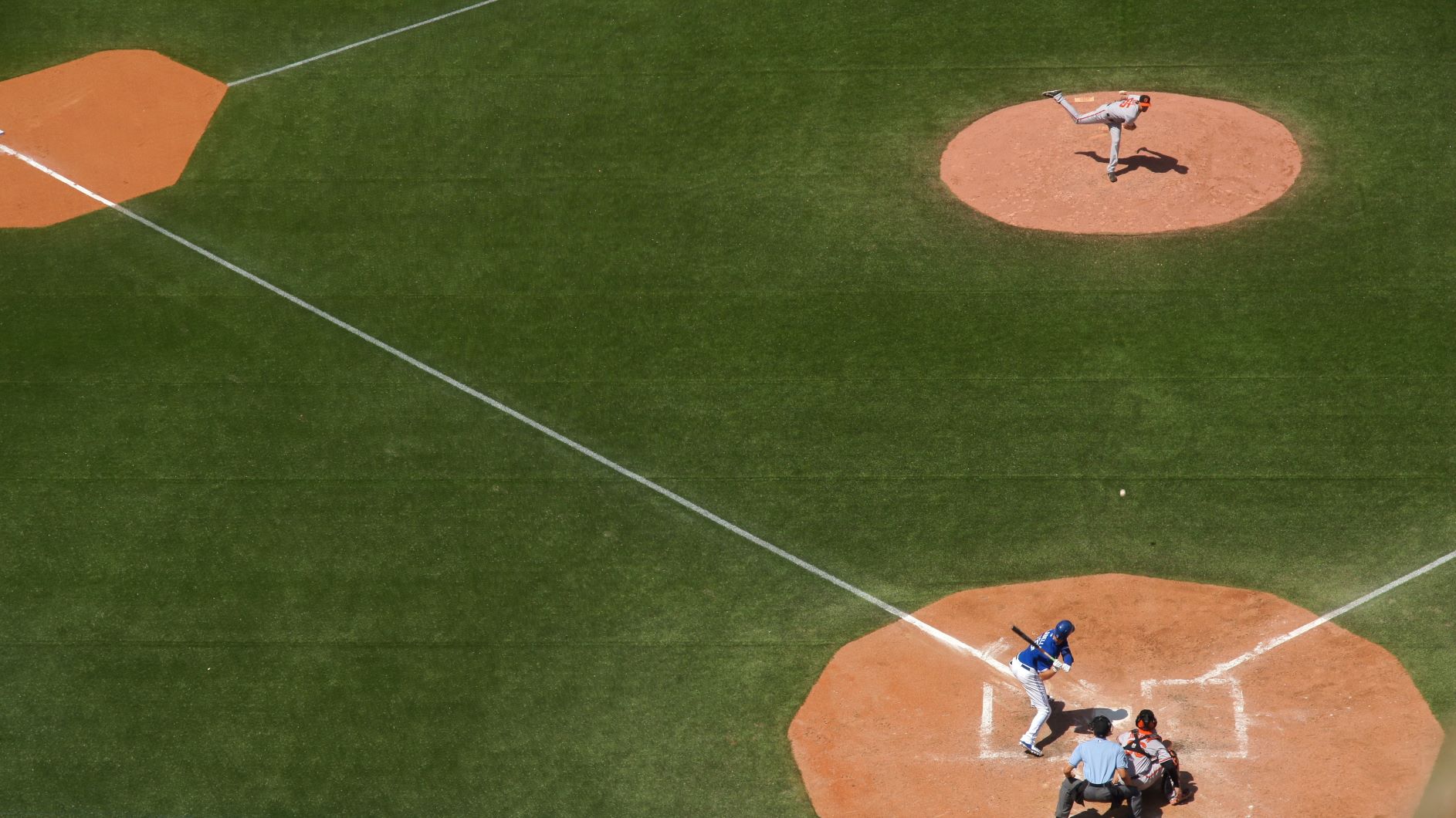 Baseball players playing spring training on a baseball field