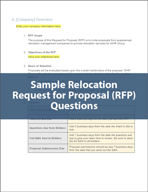 Sample Relocation Request for Proposal RFP Questions