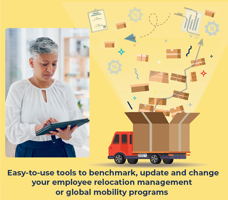 The Relocation Toolbox features easy-to-use tools to benchmark, update or review your employee relocation management or global mobility programs