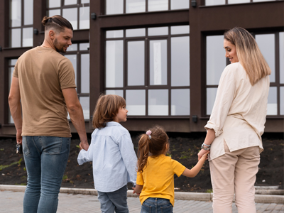 Expat met vrouw en kinderen verhuizen