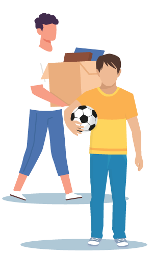 Mudarse con niños en edad de primaria