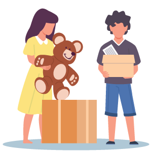 Mudarse con niños pequeños, de guardería y de preescolar